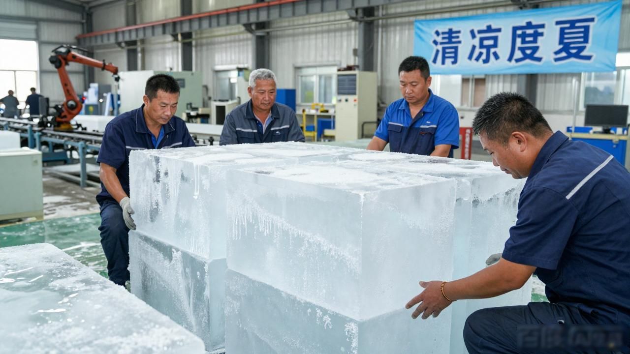 冰块车间降温方案_厂房车间降温冰块效果_厂房车间降温冰块